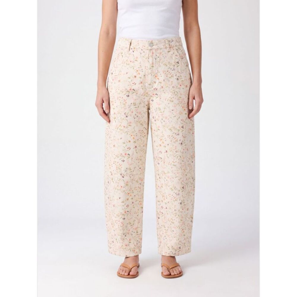 Tela Women High-Waisted Floral Print Wide-Leg Trousers Tela In Cotton